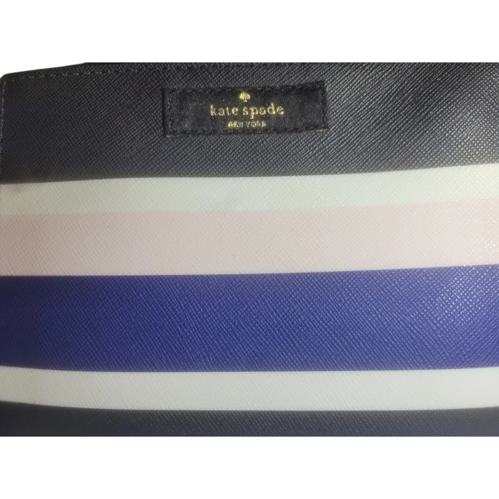 Kate Spade Grove Street Classic Multi Color‎ Strips Leather Pouch